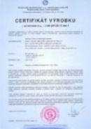 Certifikát výrobku s metrickým závitem 