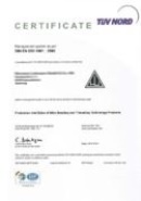 Lešenářské oko - certifikát TÜV ISO 9001 